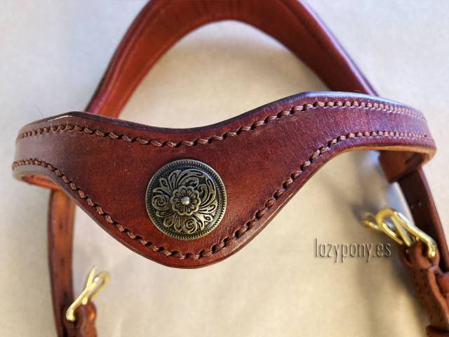 Frontalera de cuero Barroca Lazypony, Baroque browband